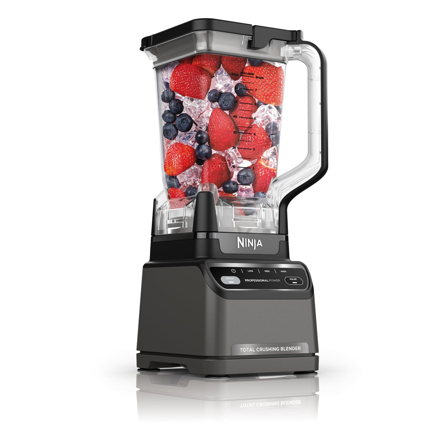 Ninja Professional Blender 1000W, Total Crushing Technology for Smoothies, Ice Crushing & Frozen Fruit, Full-Size Countertop Blender, 72-oz. Pitcher, Black & Grey, BL610