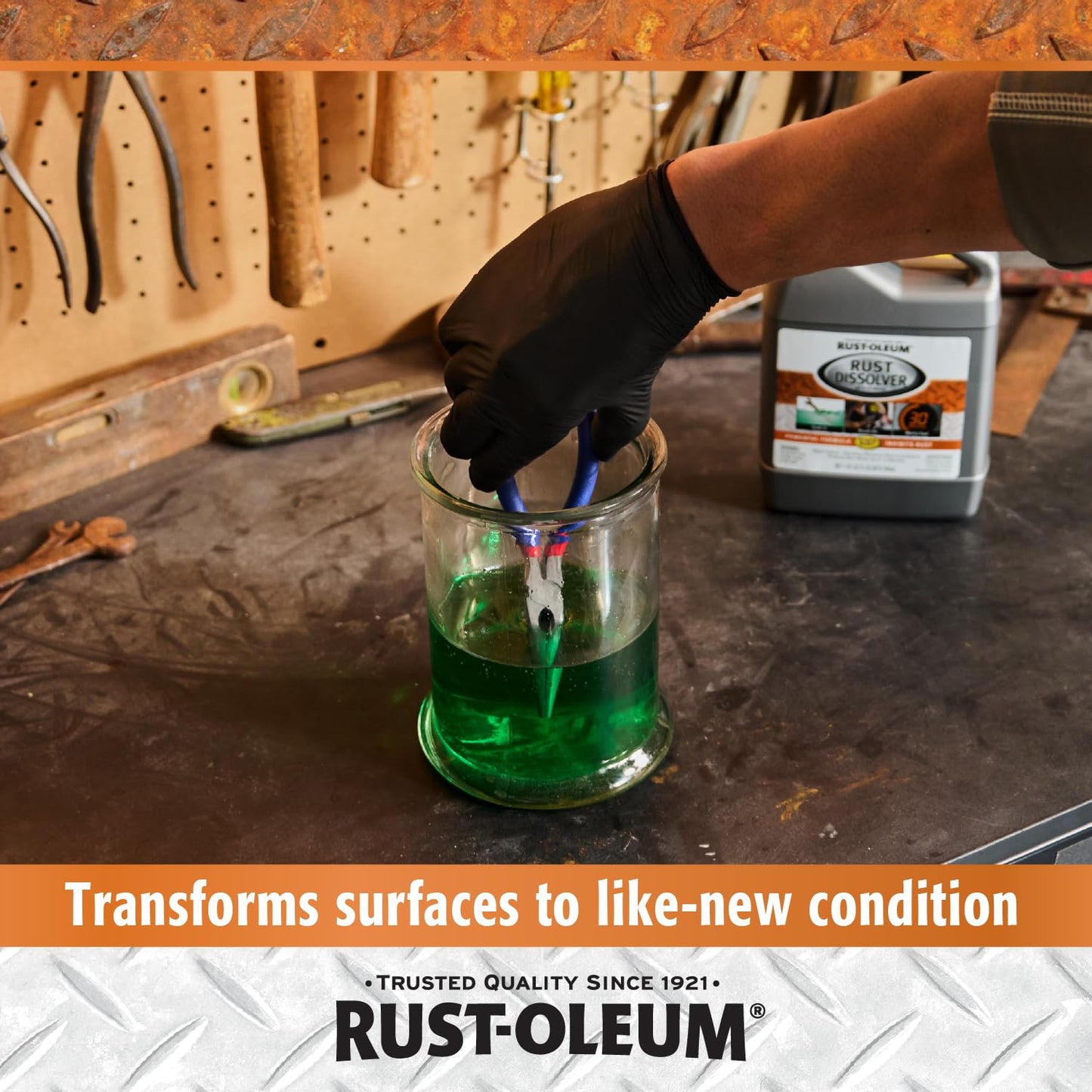 Rust-Oleum Rust Dissolver Trigger Spray Gel | Heavy-Duty Corrosion Remover for Metal Tools, Cars, Bikes, Grills, Bolts, Firearms & More | 32 oz