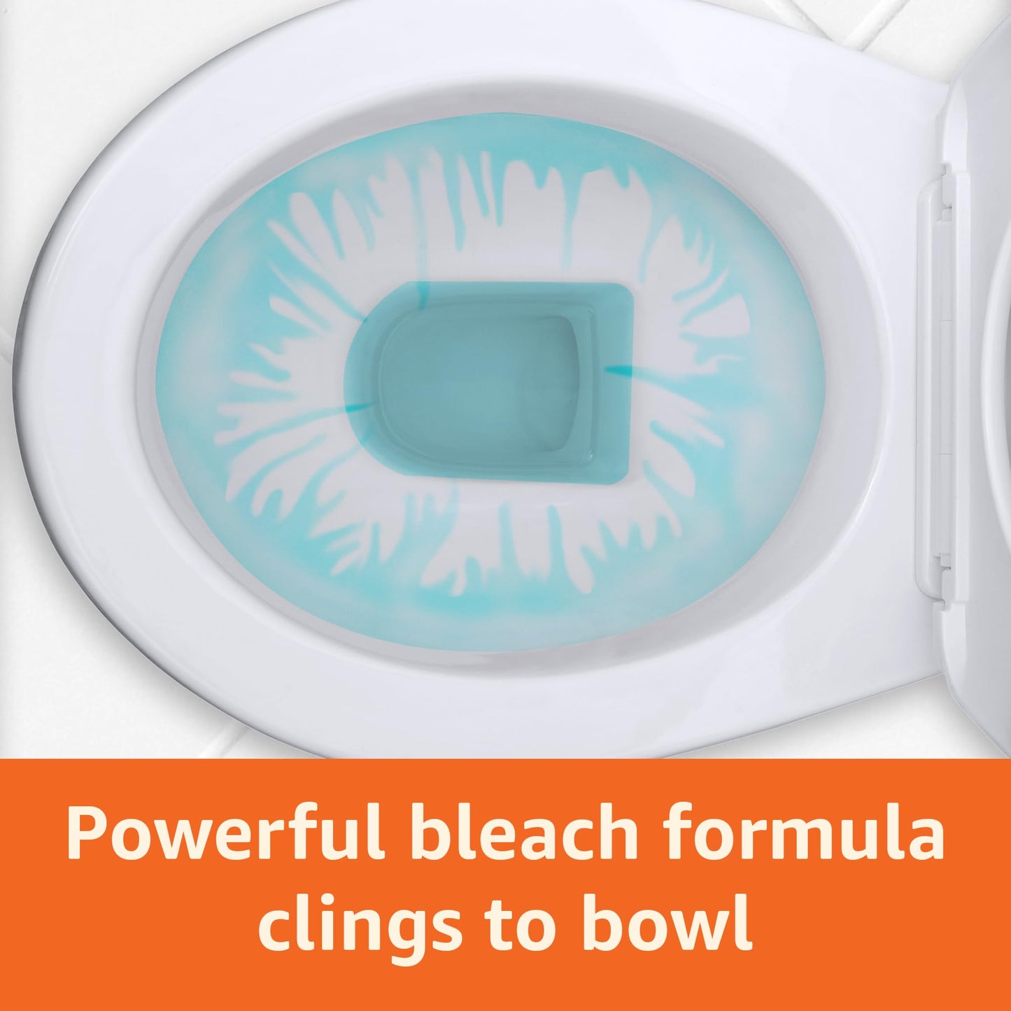 Amazon Basics Toilet Bowl Cleaner with Cling Action Formula, Bleach, Fresh Scent, 24 Fl Oz, Pack of 2, Packaging May Vary