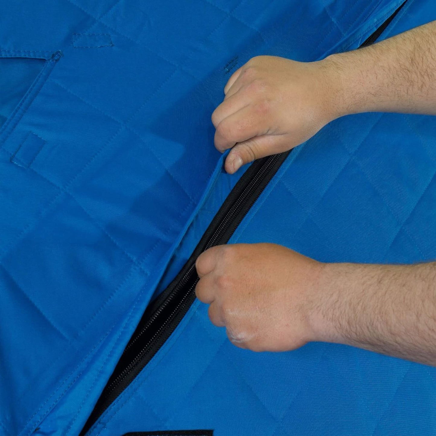 CLAM Lightweight Portable Pop Up Ice Fishing Angler Thermal Hub Shelter Tent with Anchors, Tie Ropes, and Carrying Bag