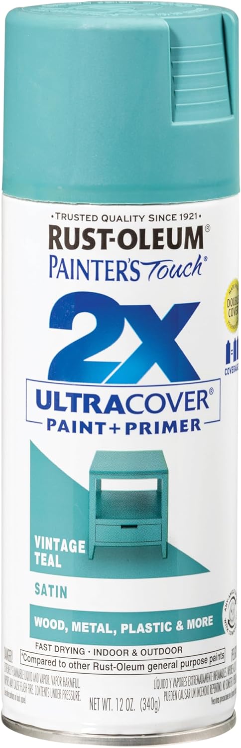 Rust-Oleum 331182 Painter's Touch 2X Ultra Cover Spray Paint, 12 oz, Ultra Matte Black
