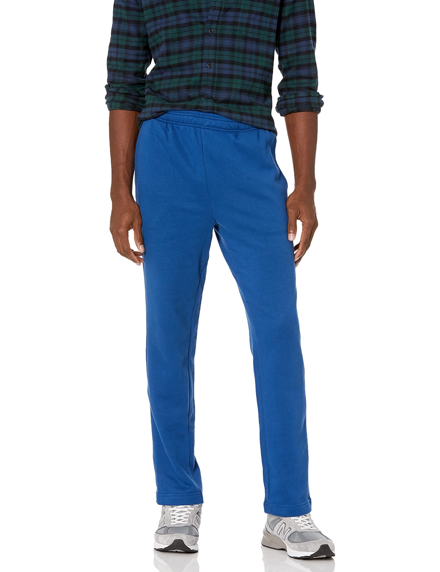 Amazon Essentials Men's Relaxed Straight Leg Fleece Open Bottom Sweatpant (Available in Big & Tall)