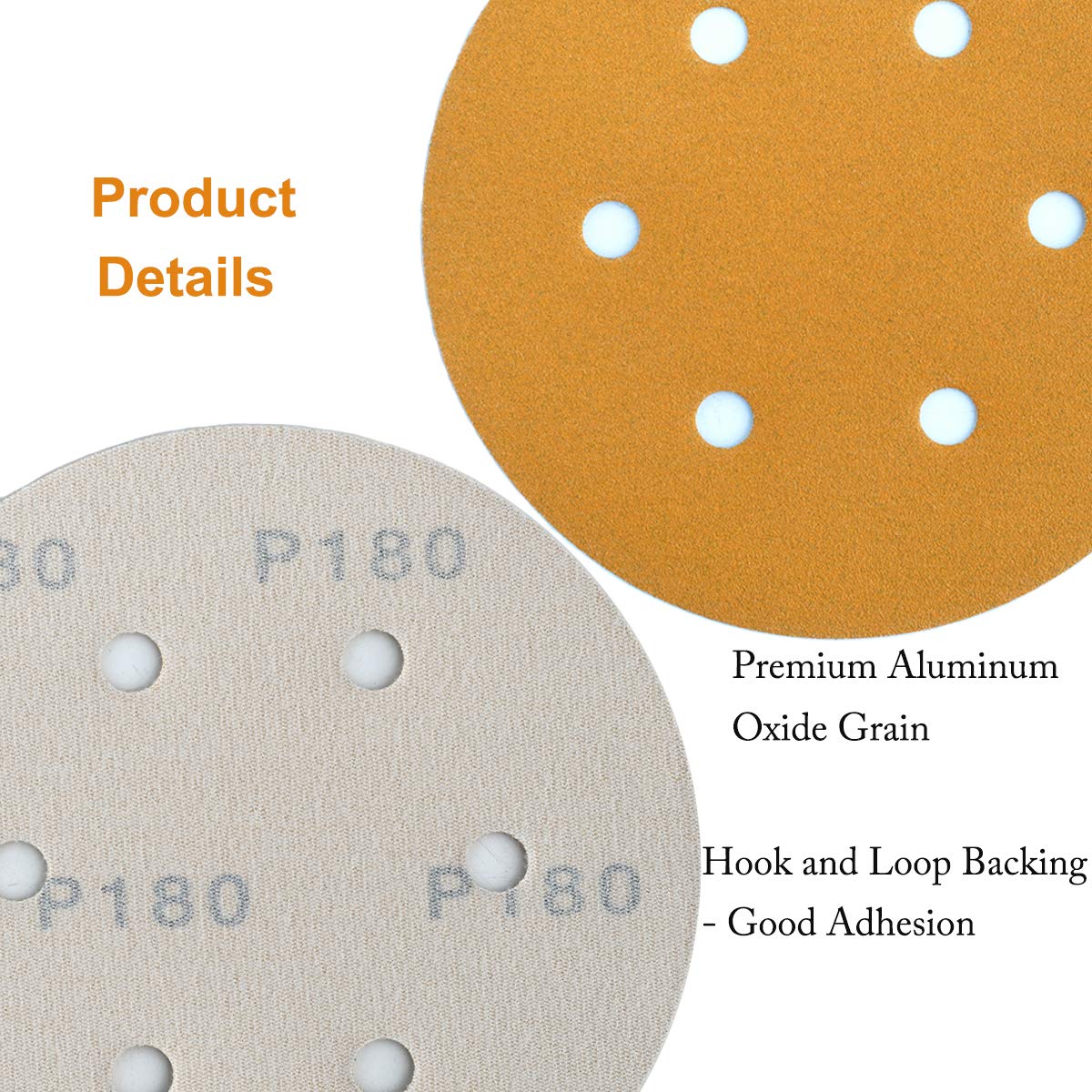 6-Inch 6-Hole Hook and Loop Sanding Discs 600-Grit, Random Orbital Sandpaper for Automotive and Woodworking, 100-Pack