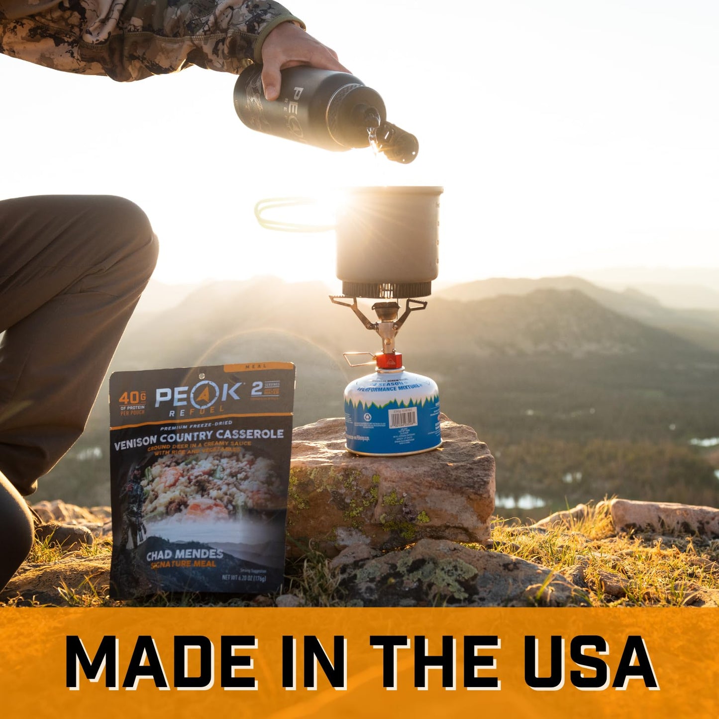 Peak Refuel Backcountry Bison Bowl | Chad Mendes Signature Meal | Premium Freeze-Dried Variety Meals | Hunting, Survival, Camping, Backpacking Food | High-Protein Game Meats | MRE | Made in USA