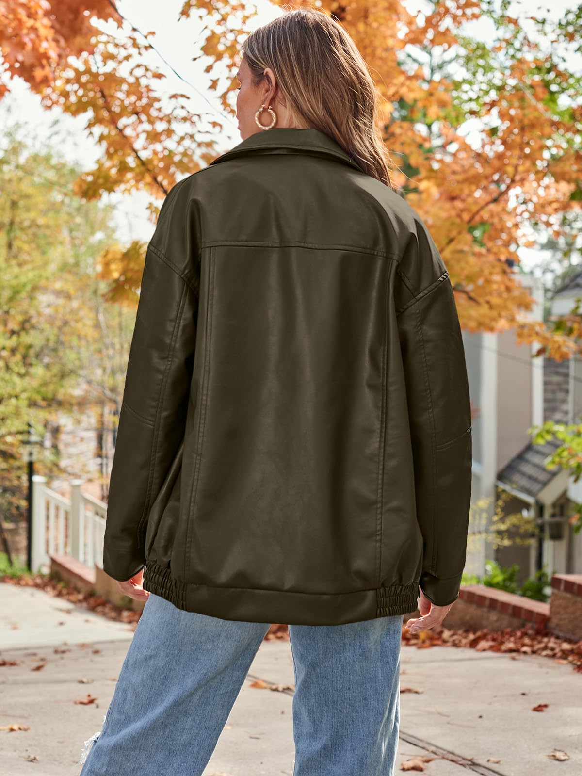 AUTOMET Womens Oversized Leather Jackets Faux Suede Fall Fashion Motorcycle Coats Winter Outfits Clothes Y2k Tops