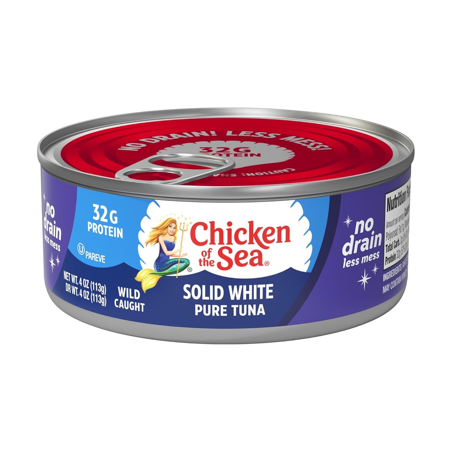 Chicken of the Sea Chunk White Albacore Tuna in Water, Wild Caught Canned Tuna, 12 oz. Can (Pack of 12)
