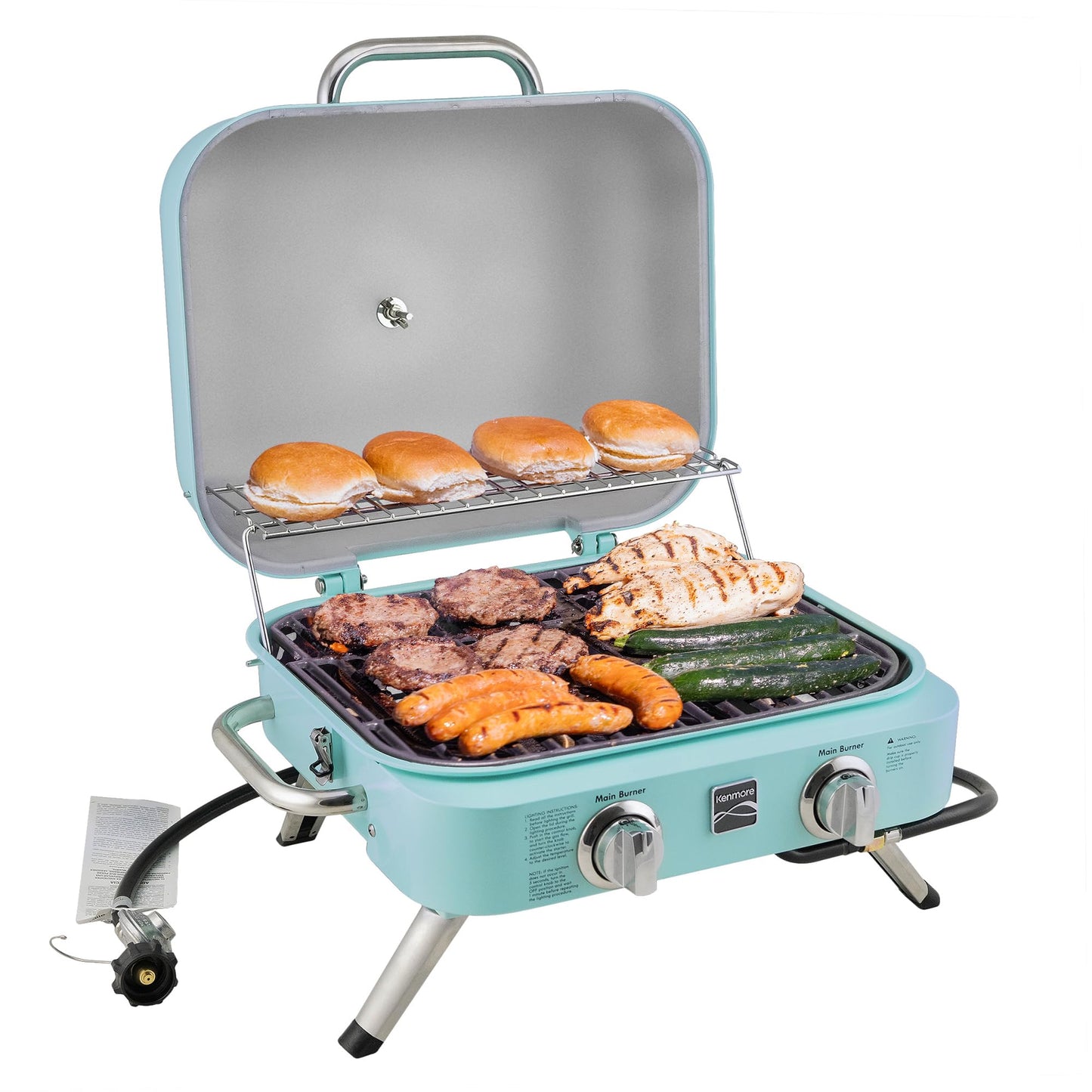 Kenmore 2-Burner Portable Tabletop Retro Gas Grill
