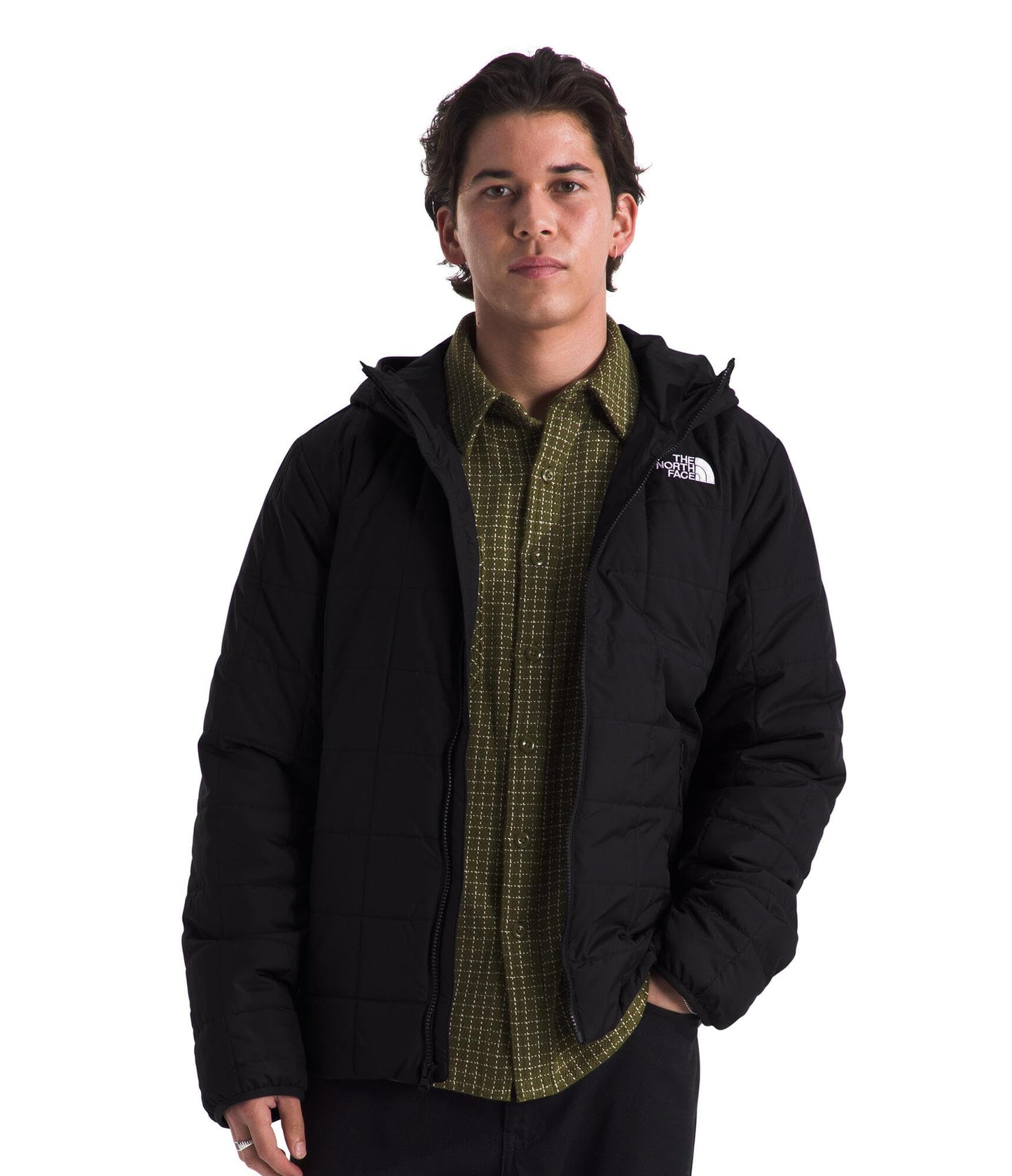 THE NORTH FACE Men's Junction Insulated Hoodie | Water Resistant With Heatseeker Insulation, 3-piece Hood & Zip Pockets