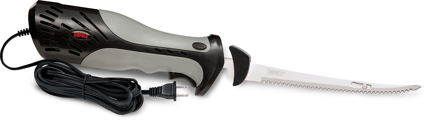 Rapala Heavy Duty Electric Fillet Knife, Powerful and Ergonomic Fish Filleting Tool with Advanced Motor, Razor-Sharp Stainless Steel Blades for Precision Cutting, Perfect for Effortless Fish Cleaning