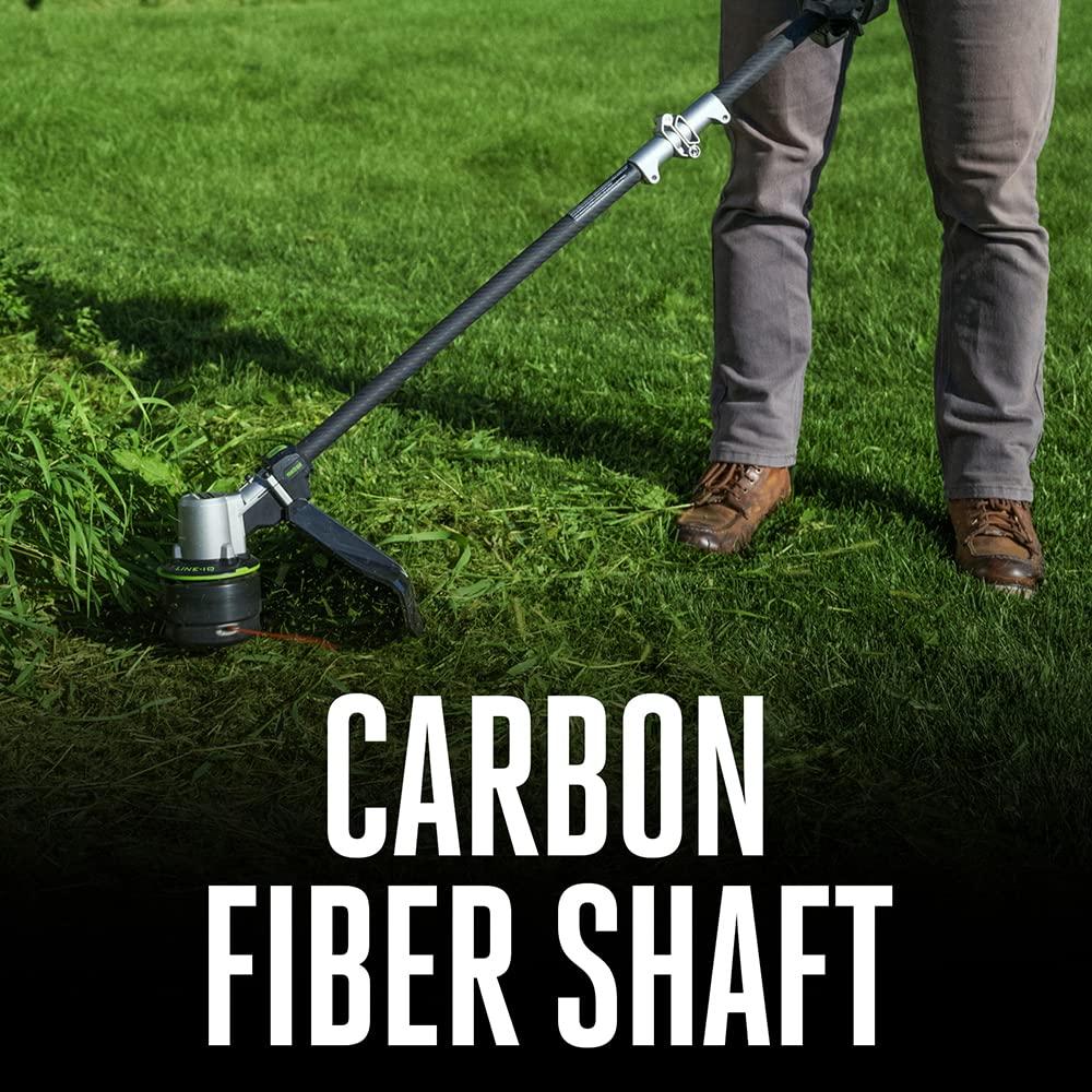 EGO POWER+ String Trimmer, Battery Powered, 16" Trimmer for Weeds and Grass with POWERLOAD, LINE IQ, Telescopic Carbon Fiber Shaft, Includes 56V 4.0Ah Battery and Charger - ST1623T