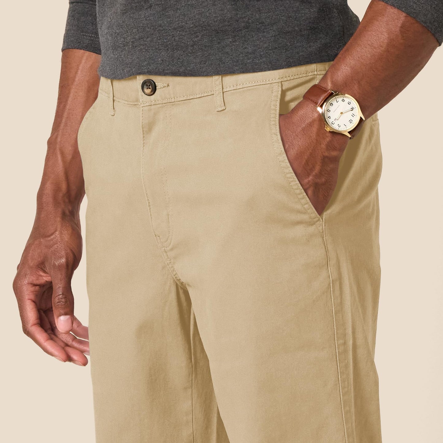 Amazon Essentials Men's Straight-Fit Washed Cotton Chino Jogger Pant