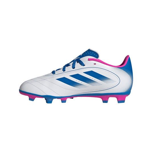 adidas Goletto IX Firm Multi Ground Sneaker, White/Bright Royal/Team Shock Pink, 6 US Unisex Big Kid