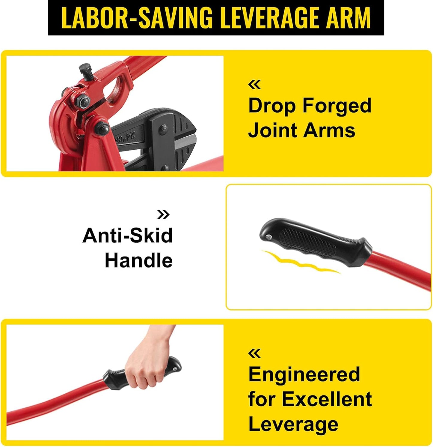 VEVOR Bench Swager Tool 24" Wire Rope Swaging Tool w/Crimper Cable Bolt Cutter Head Bench Crimper 1/16"-3/16" Aluminum/Copper Sleeves Bench Cable Alloy Steel Crimper Swager for1/2" Wire Rope Ferrules