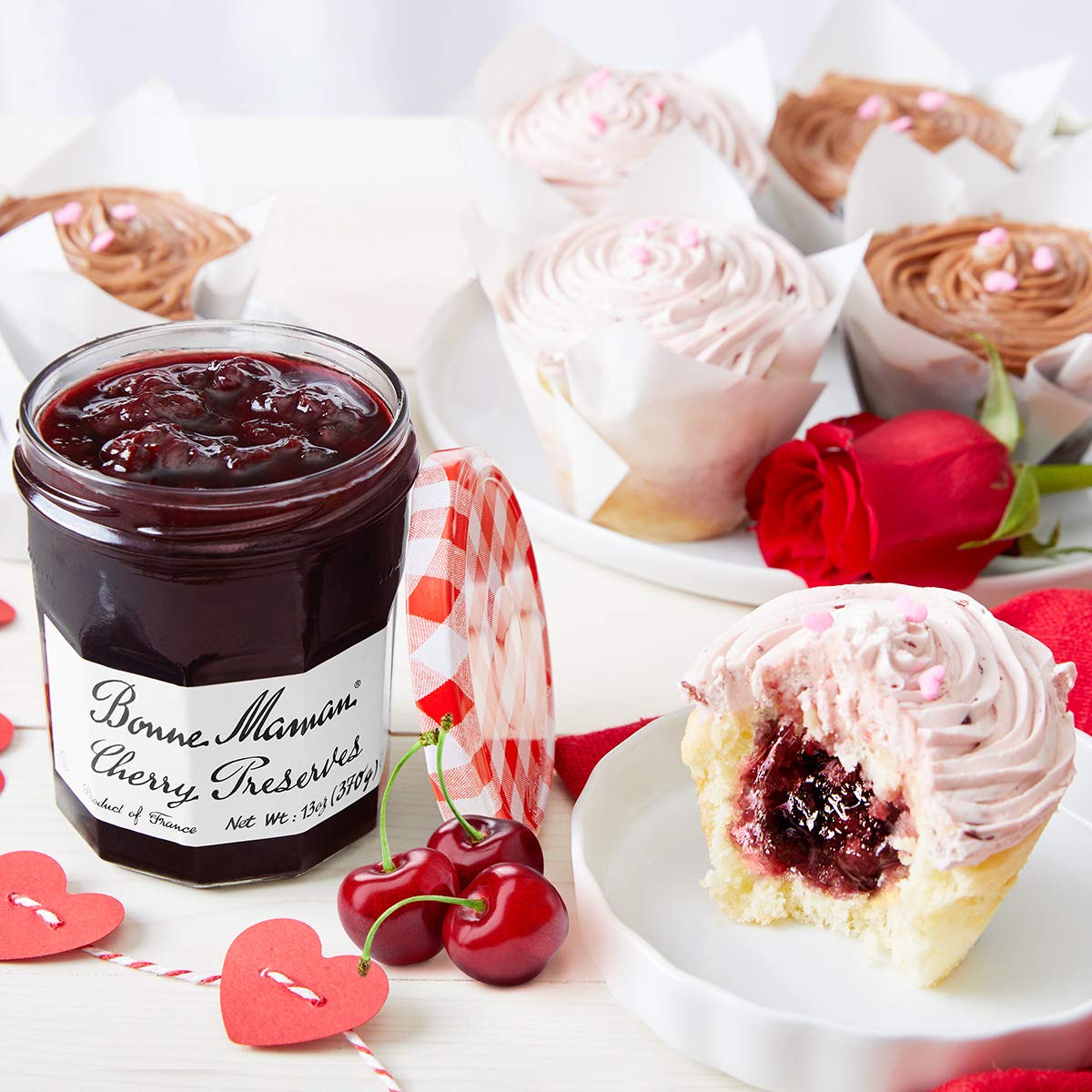 Bonne Maman Preserves, Variety Pack (Strawberry, Raspberry, Wild Blueberry, Cherry), 13 Ounce Jars (Pack of 4)