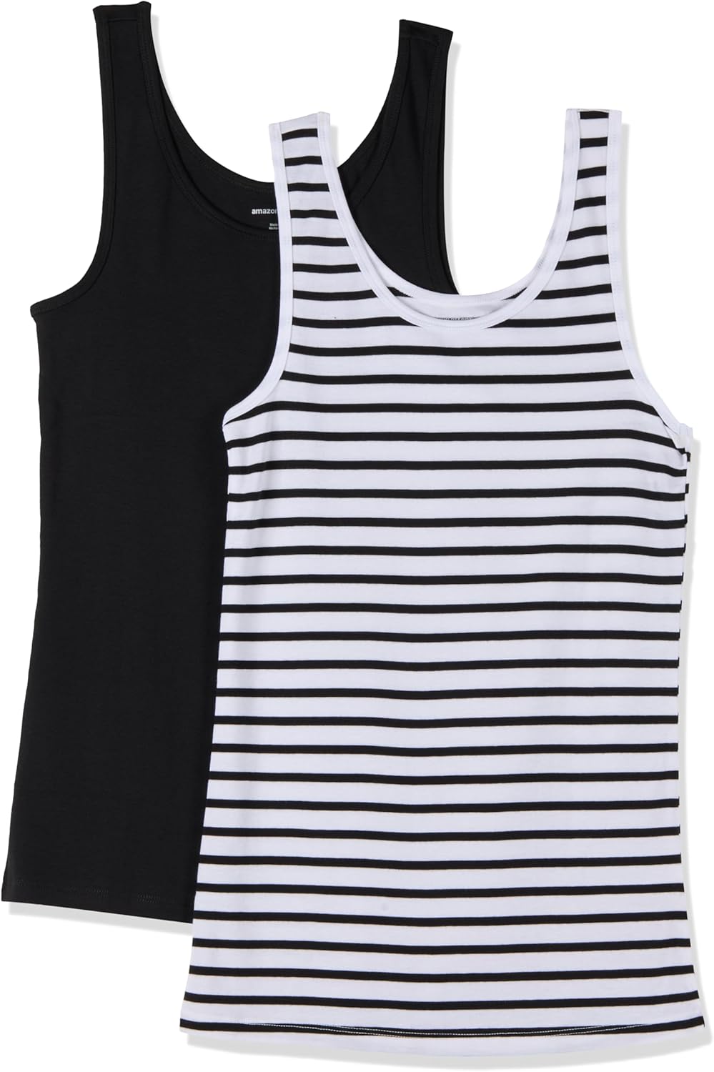 Amazon Essentials Women's Slim-Fit Scoop Neck Tank Top, Pack of 2