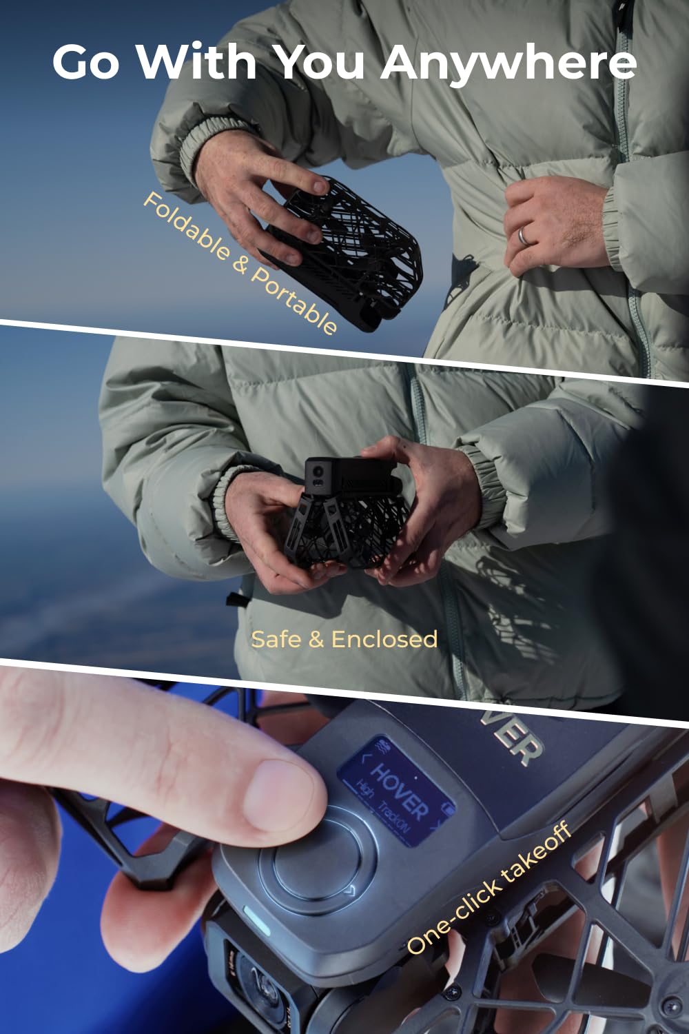 HOVERAir X1 PROMAX 8K Action Flying Camera, Foldable Drone with Camera with 42 KM/H Follow Speed, 10+ Fully Automatic Flight Modes, Fly Anywhere with OmniTerrain, SmoothCapture 2.0(Fly Joy Combo)
