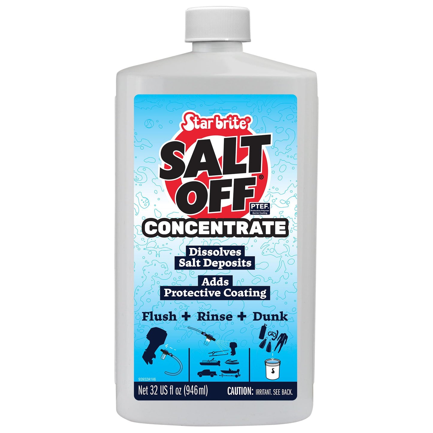 STAR BRITE Salt Off Concentrate - 1 Gallon - Ultimate Salt Remover Wash & Marine Engine Flush for Boats, Vehicles, Trailers, and More (093900N)