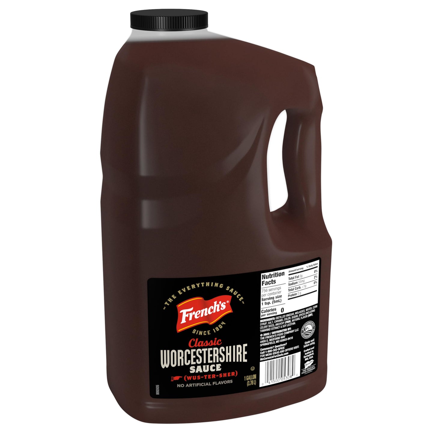 French's Worcestershire Sauce, 1 gal - One Gallon Container of Gluten-Free Worcestershire Sauce, Perfect as Meat Tenderizer, Marinades, Sauces and More