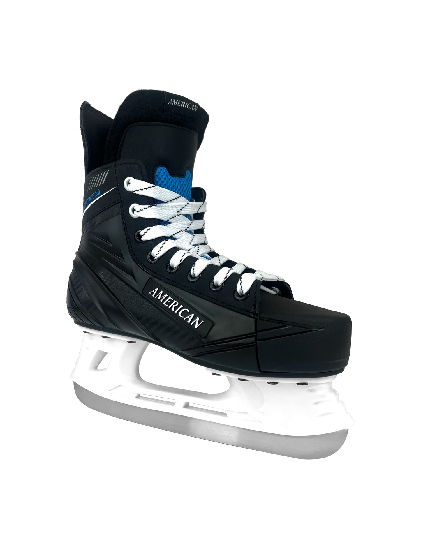 American Ice Force 2.0 Hockey Skate, 12, Black