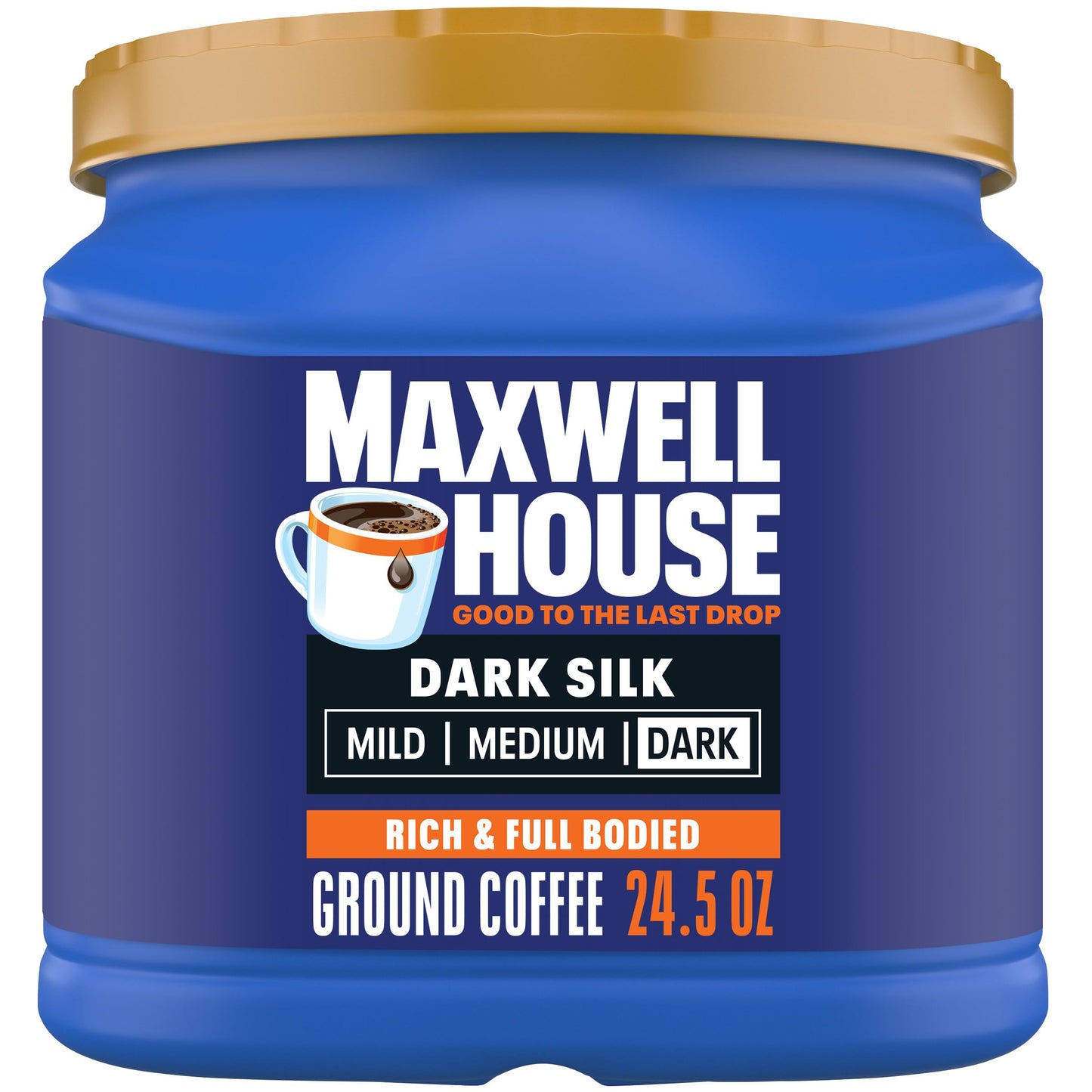 Maxwell House Breakfast Blend Mild Roast Ground Coffee, 38.8 oz Canister