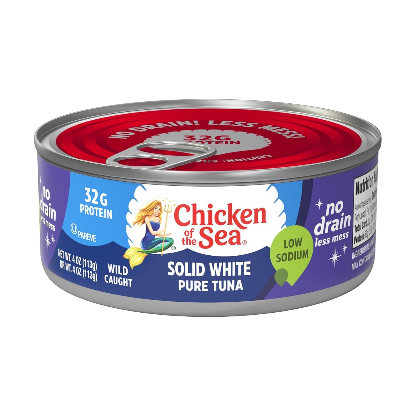 Chicken of the Sea Chunk White Albacore Tuna in Water, Wild Caught Canned Tuna, 12 oz. Can (Pack of 12)