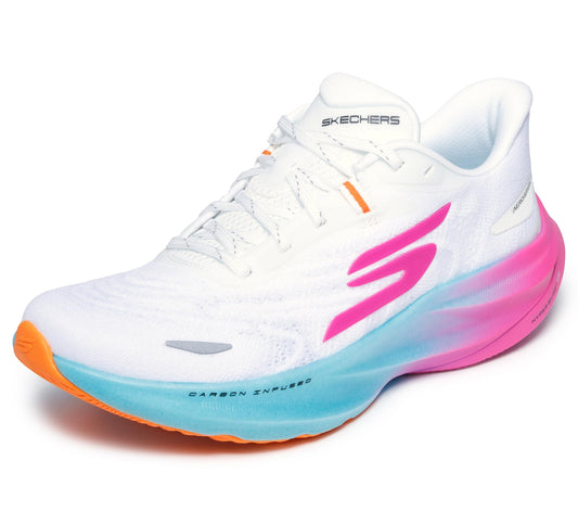 Skechers Women's Aero Spark Sneaker, White/Multi, 9
