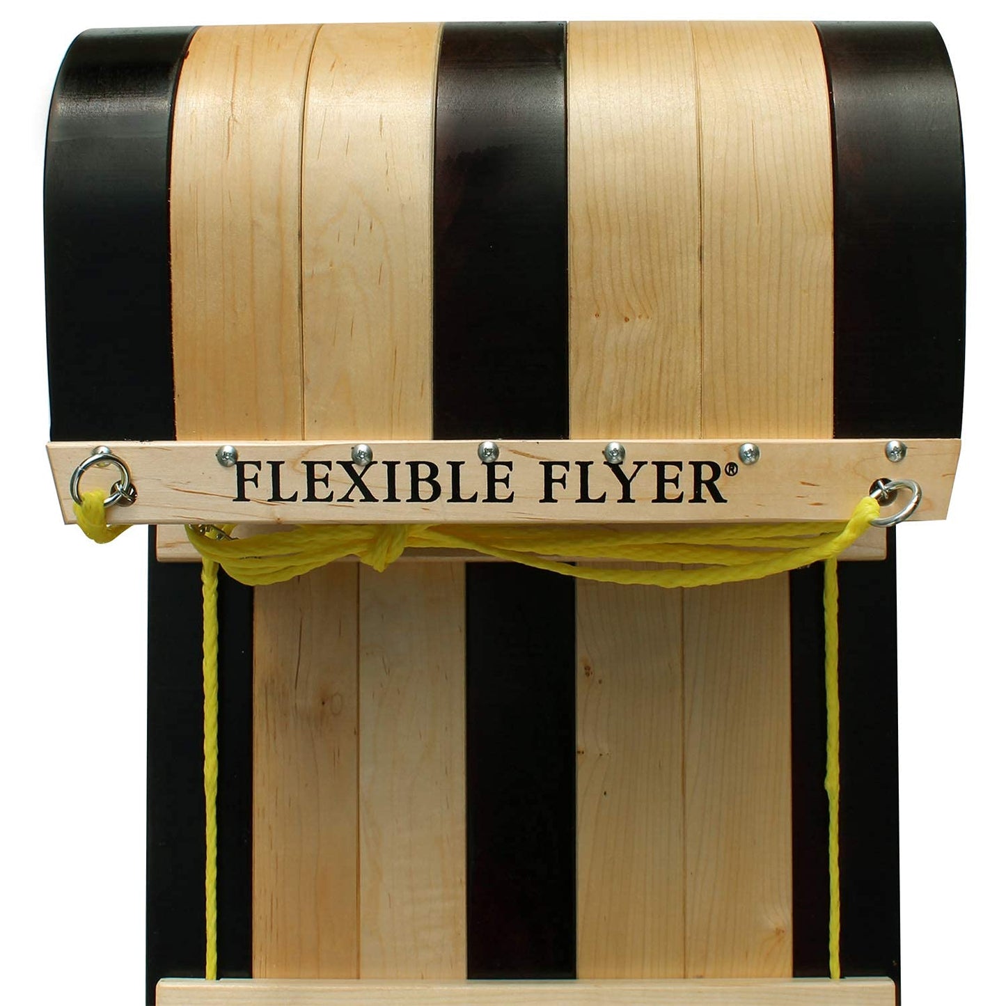 Flexible Flyer Classic Wood Toboggan. Snow Sled Adults & Kids, 6'
