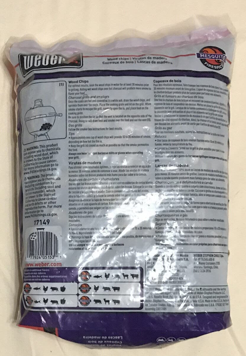 Weber Apple Wood Chips, for Grilling and Smoking, 192 Cu. in