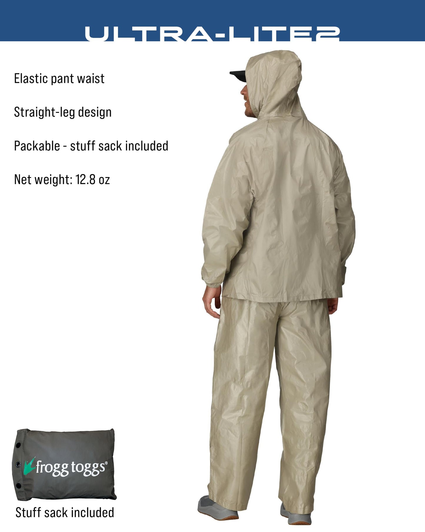 FROGG TOGGS Men's Ultra-Lite2 2-Layer Waterproof Breathable Rain Suit