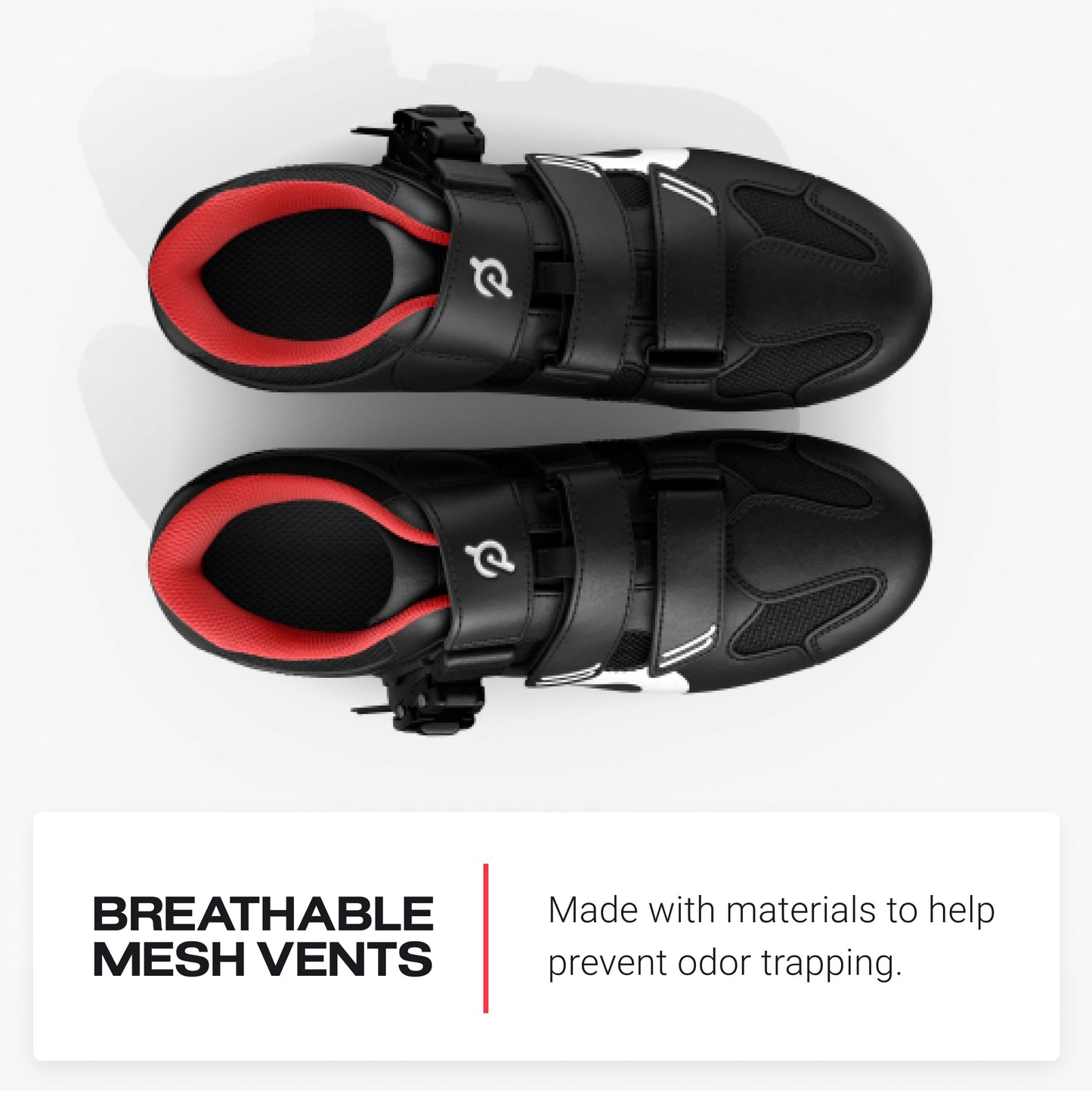 Peloton Cycling Shoes for Peloton Bike and Bike+ with Delta-Compatible Bike Cleats - Size EU 42 / Size US 11 Women / 9 Men, Black, Red