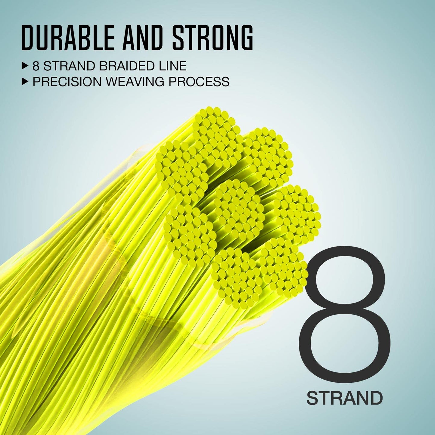 Piscifun Fishing Line Backing, Braided Fishing Backing Line, 20LB, 100yds, Fluorescent Yellow & Black