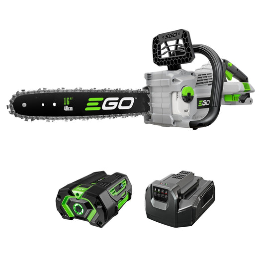 EGO POWER+ Chain Saw, 16” Battery Powered Chainsaw, Electric Cordless, Includes 56V 4.0Ah Battery and Charger – CS1613