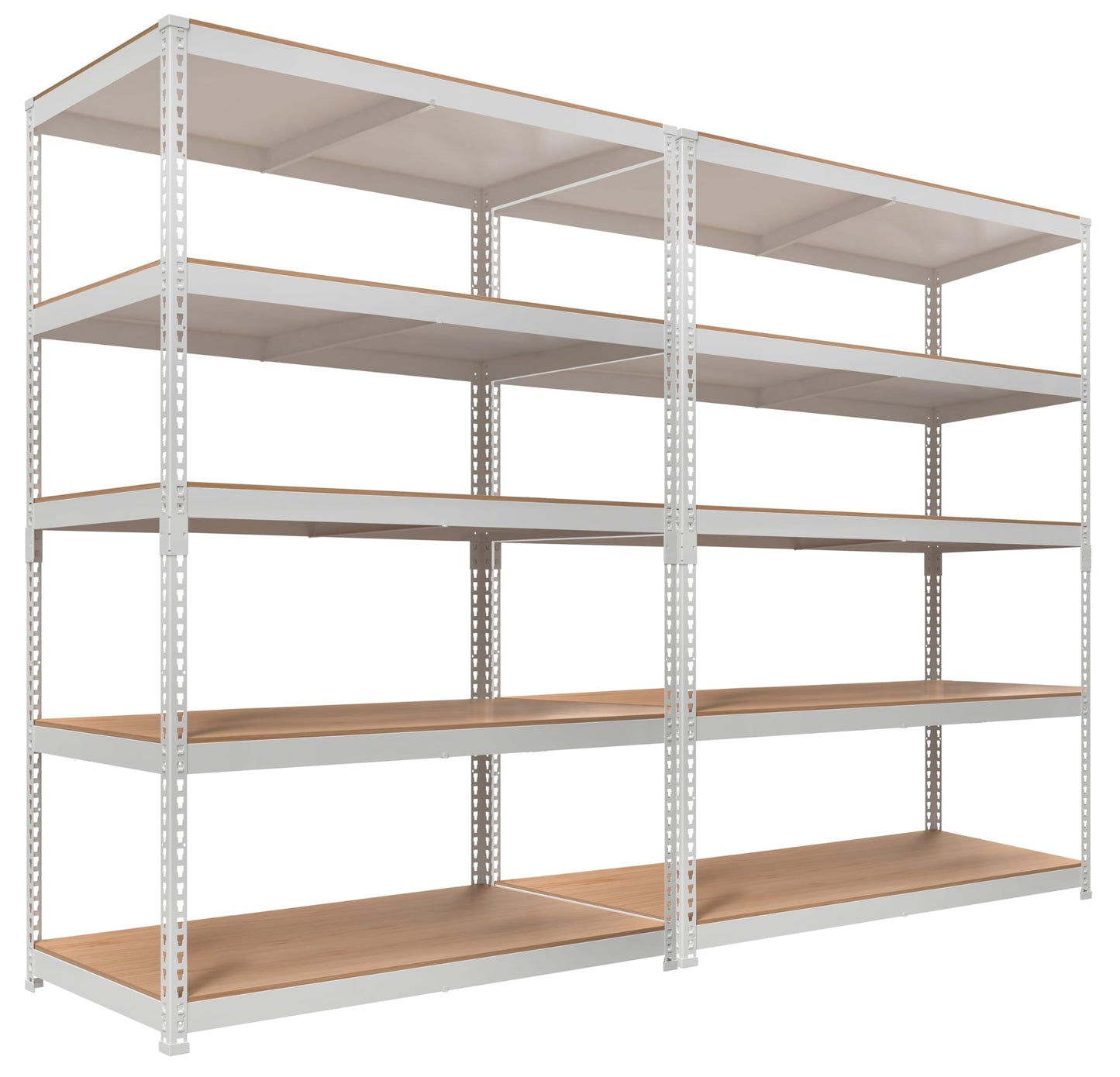 HOMEDANT 5 Tier Laminated Boltless Heavy Duty Garage Storage Adjustable Wide Size Metal Shelving Unit Utility Rack Shelves Organization Multipurpose Shelf Shed Warehouse 47.7"W x 24.1"D x 71.3"H 2Pack