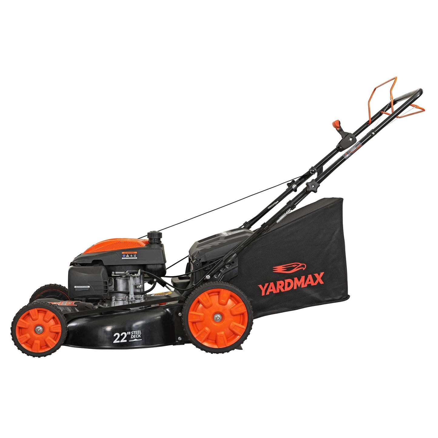 YARDMAX 22 in. 201cc Select PACE 6 Speed CVT High Wheel FWD 3-in-1 Gas Walk Behind Self Propelled Lawn Mower, Black (YG2860)