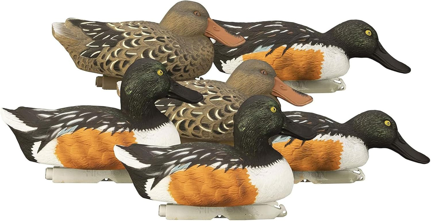 Higdon Outdoors Standard Shoveler Duck Decoys, Foam-Filled