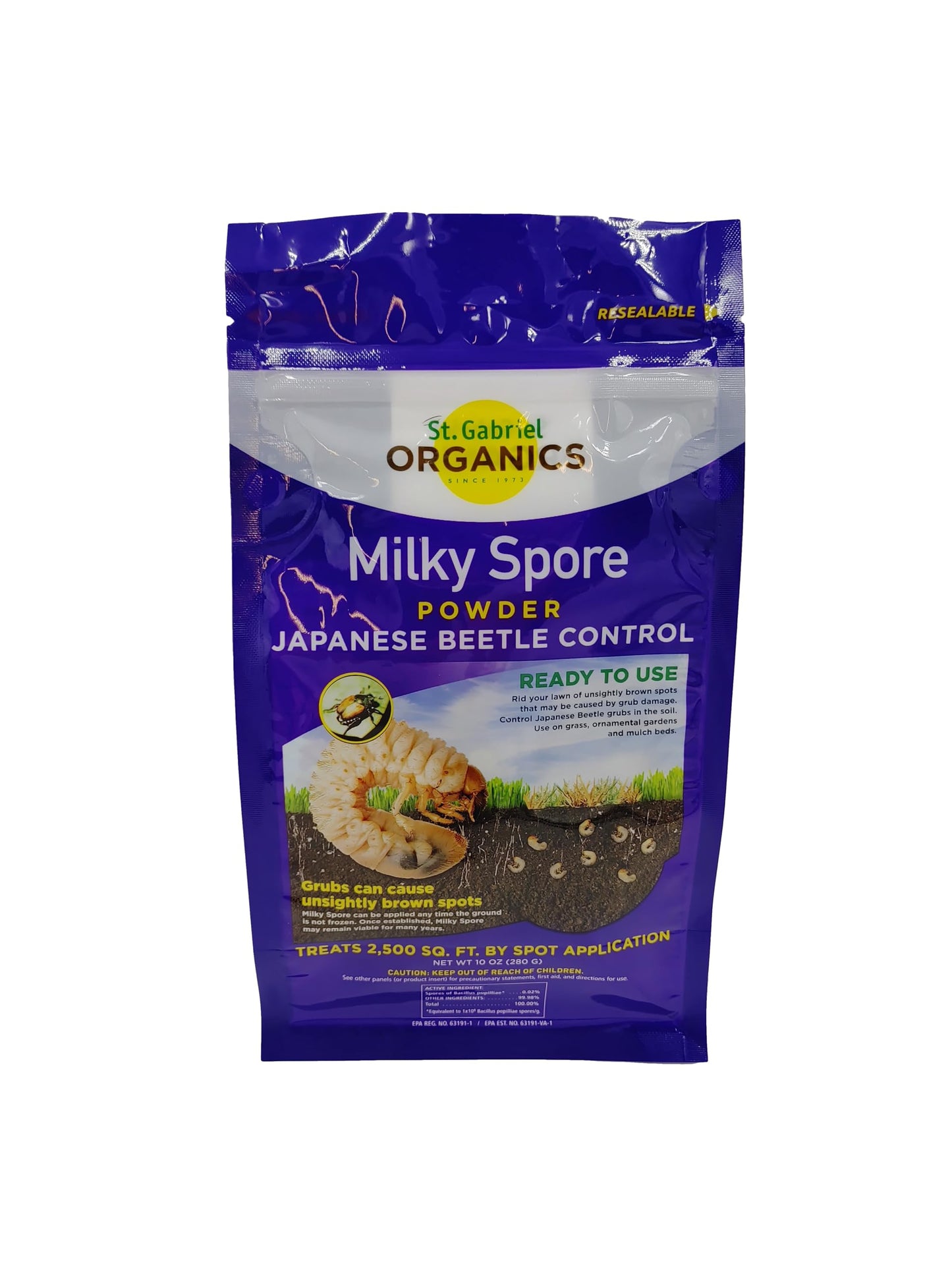 St. Gabriel Laboratories Milky Spore Grub Control Powder 10 Oz Concentrate