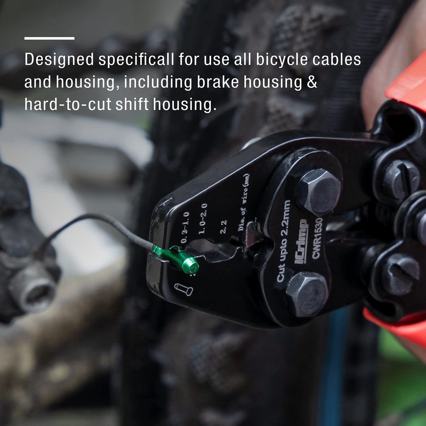 iCrimp CWR1522 Wire Rope Crimping Tool with Cutting function for Cable Railing, Hand Swaging 0.1~2.2mm Aluminum Oval Sleeves,Alloy Double Sleeves (CWR1522)