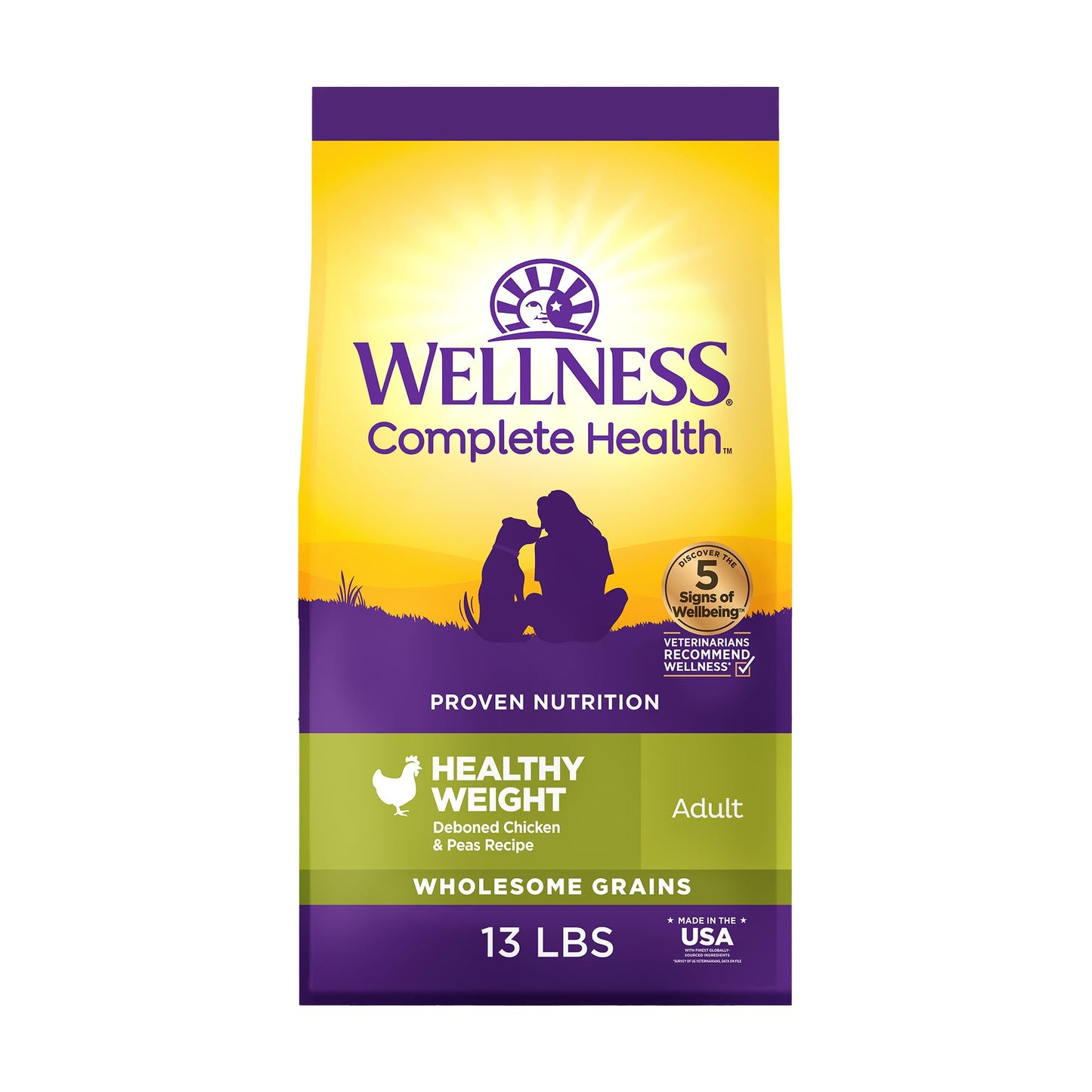 Wellness Complete Health Dry Dog Food, Wholesome Grains, Natural, Lamb & Barley Recipe, (30-Pound Bag)