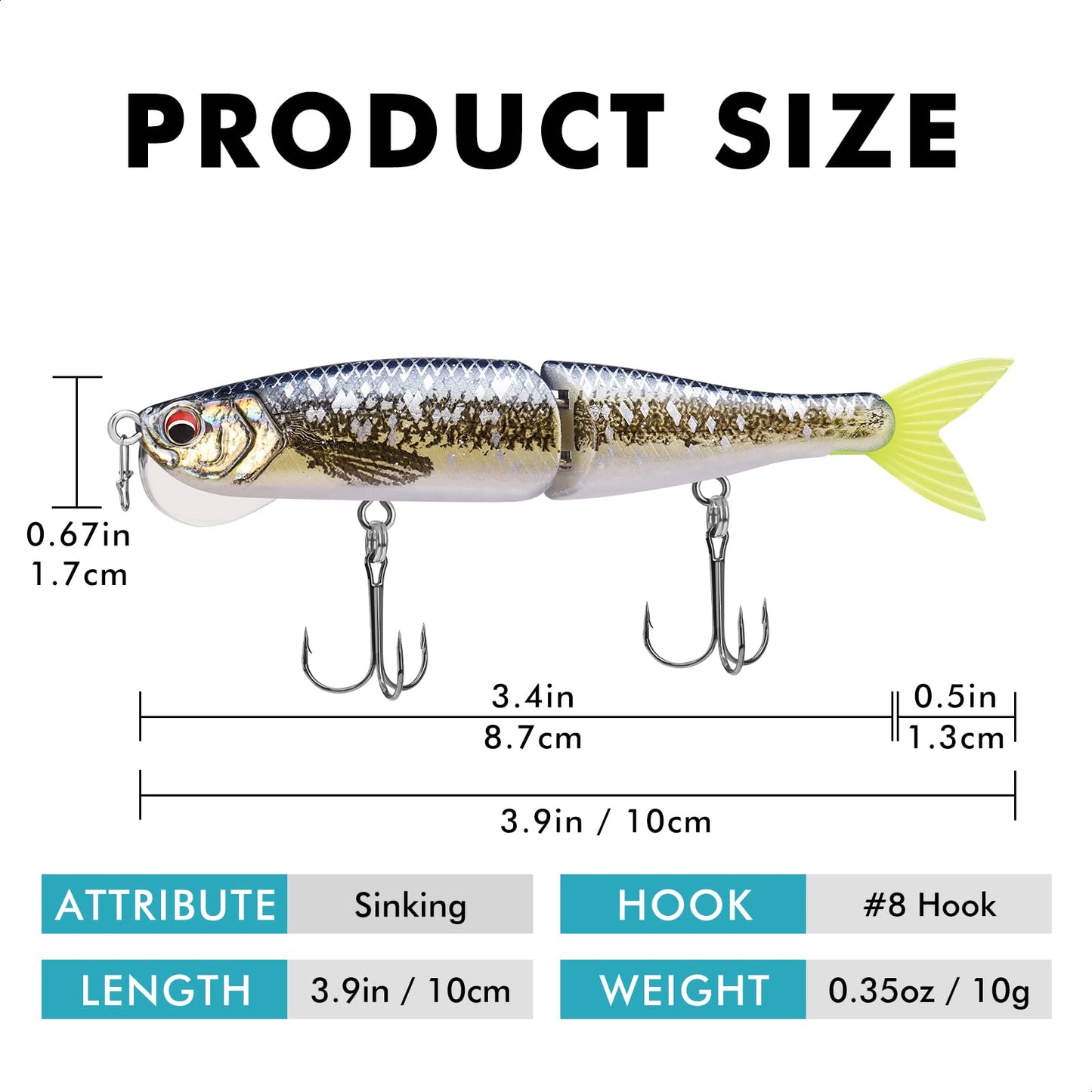 TRUSCEND Swimmax for Saltwater and Freshwater, Realistic Fishing Lures for Bass Trout Crappie Walleye Pike Bluegill Salmon, Swimbait for Bass Fishing, Amazing Fishing Gear Gifts for Family Fishing
