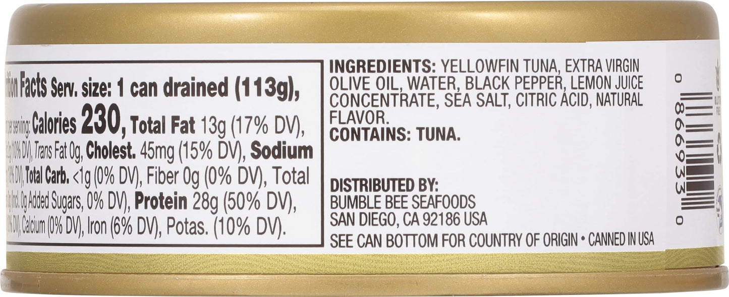 Bumble Bee Prime Atlantic Salmon, 5 oz Can - Premium Salmon - 24g Protein per Serving - Gluten Free & Kosher