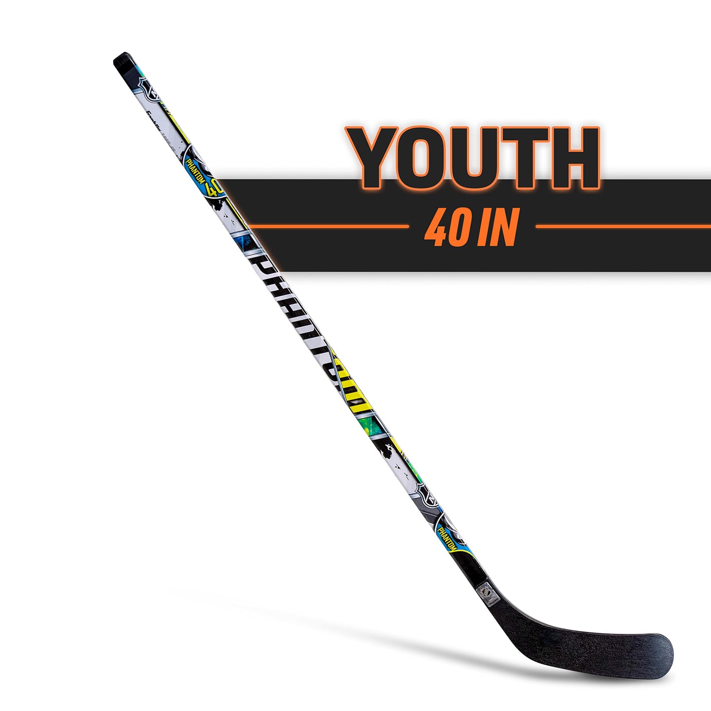 Franklin Sports NHL 1090 Phantom Street Hockey Stick - Kids Street Hockey Stick - 40" - Right Handed