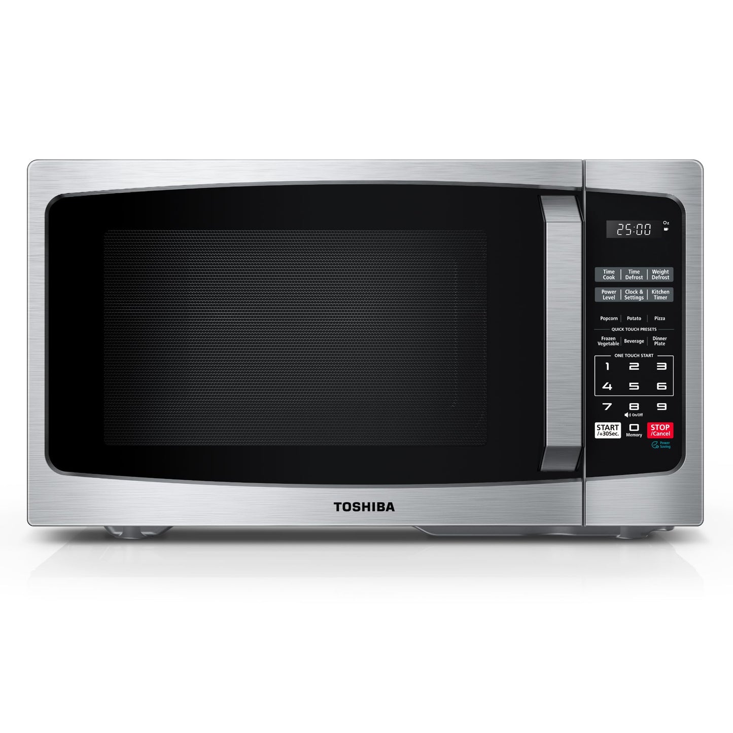 TOSHIBA Small Microwave Oven with 11 Power Levels, Sound On/Off & Eco Mode, Cu Ft, 700W, Black, MM-EM07PA(BK), ChefDefrost-0.7 Cu.Ft