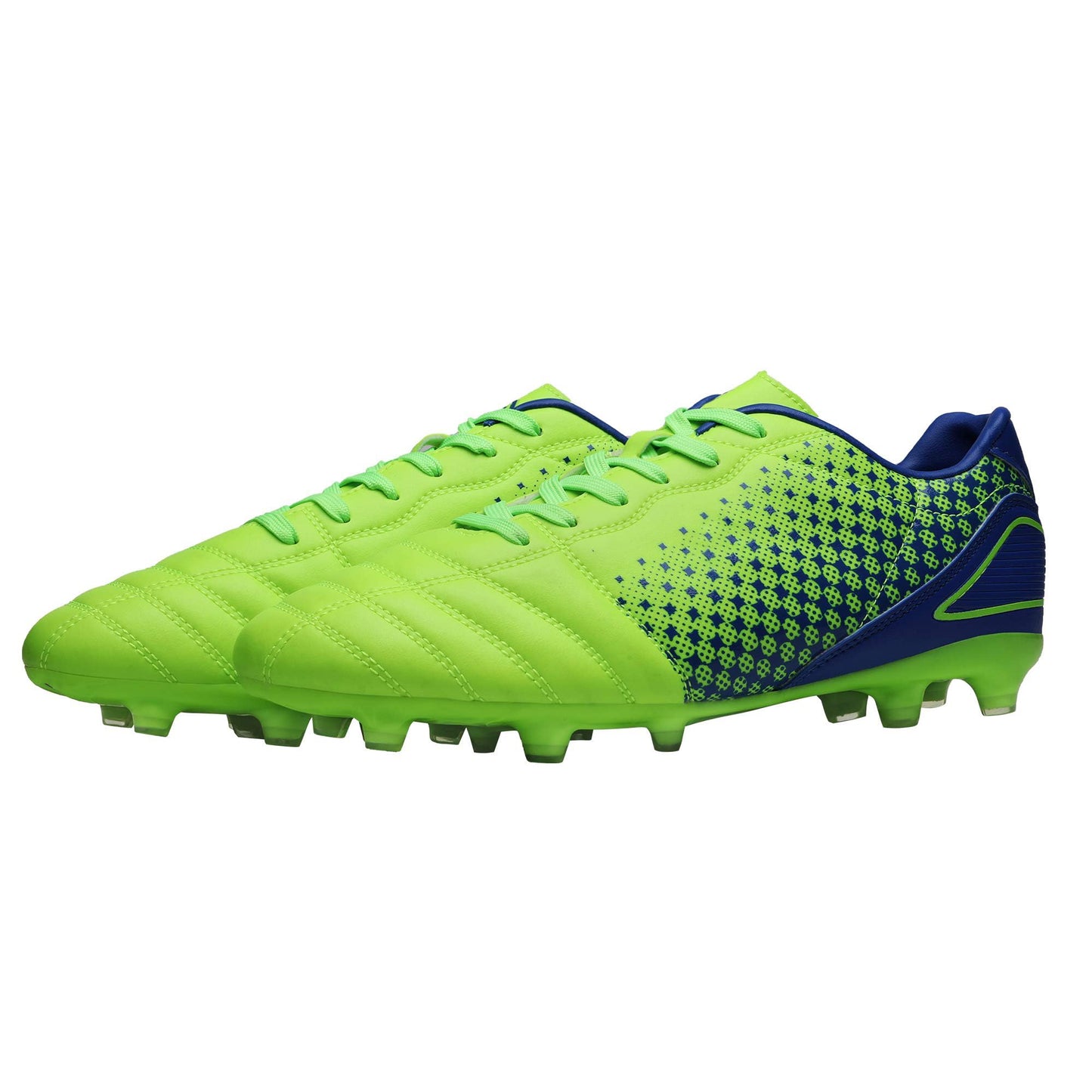DREAM PAIRS Men's Firm Ground Soccer Cleats Soccer Shoes,Size 8.5,Neon/Green/Royal,SUPERFLIGHT-1