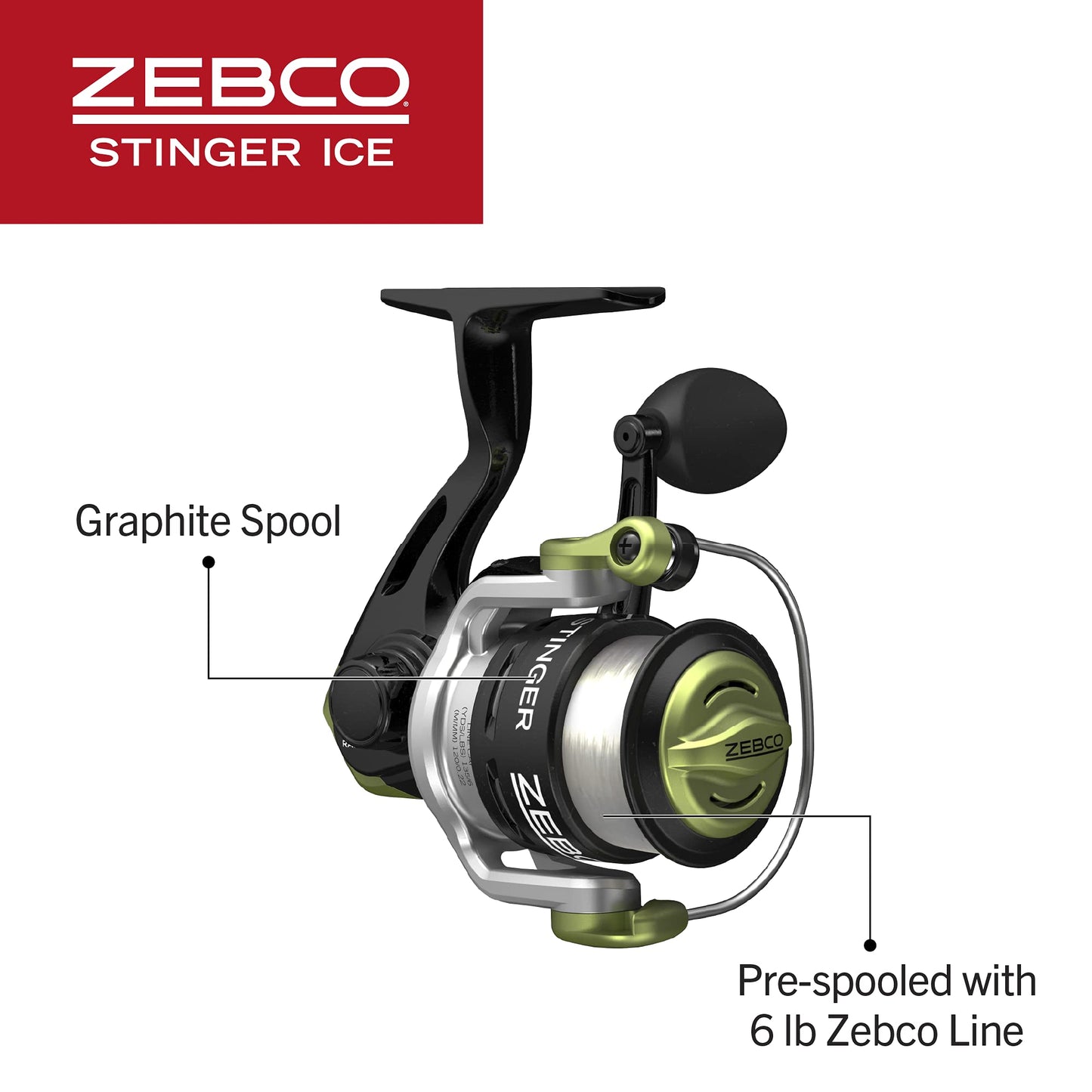Zebco Stinger Ice Spinning Reel and Fishing Rod Combo