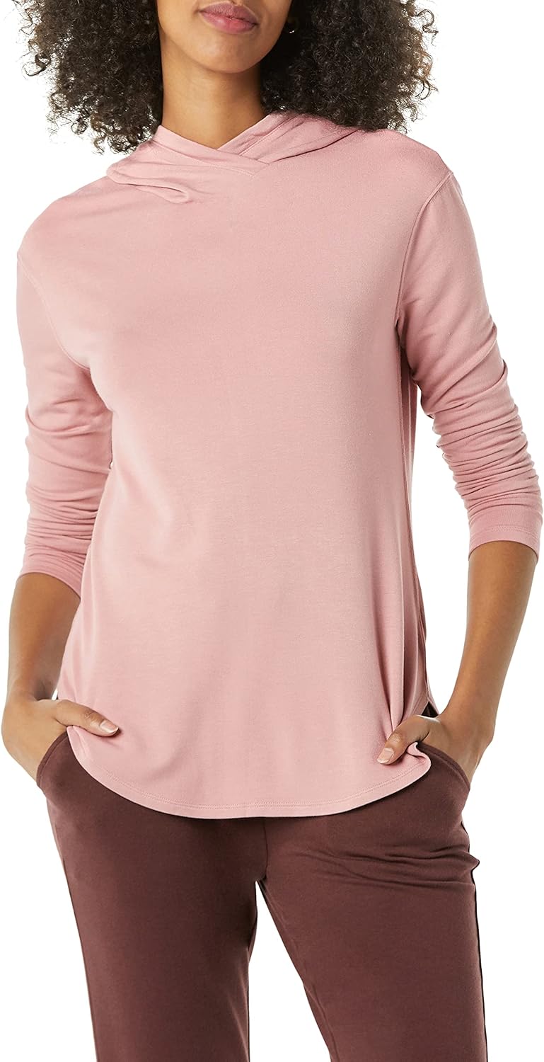 Amazon Essentials Women's Supersoft Terry Hoodie, Standard-Fit Long-Sleeve Pullover