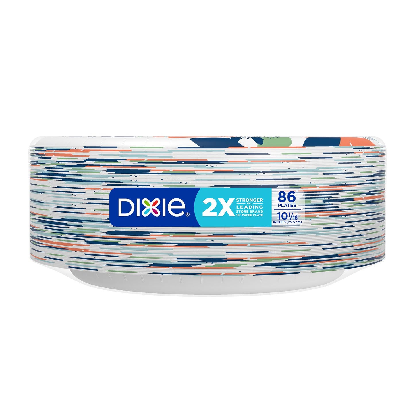 Dixie Large Paper Plates, 10 Inch, 204 Count, 2X Stronger*, Microwave-Safe, Soak-Proof, Cut Resistant, Disposable Plates For Everyday Breakfast, Lunch, & Dinner Meals