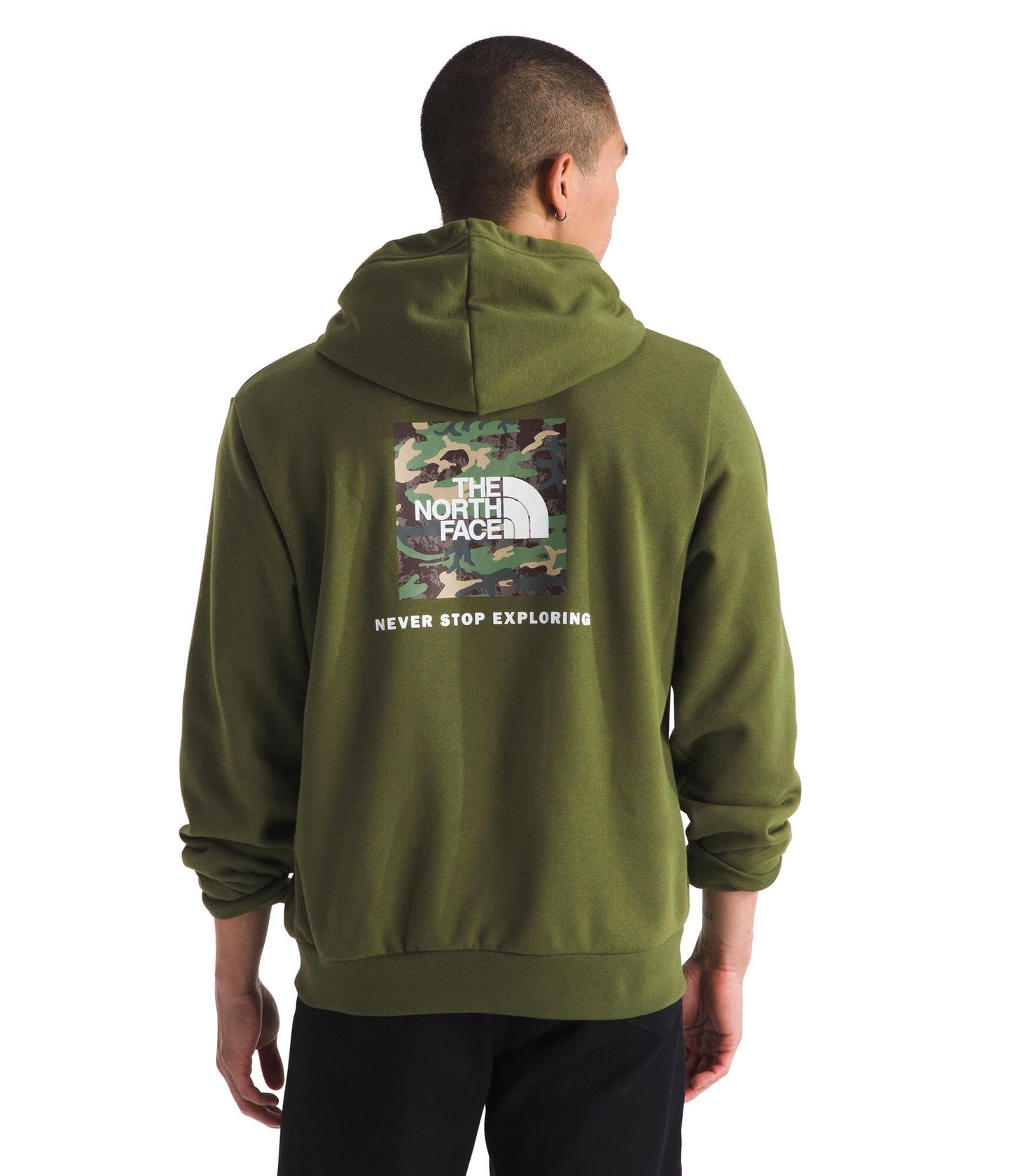 THE NORTH FACE Men's Evolution Box Camo Fill Hoodie | Sweatshirt With 2 Piece Hood, Adjustable Drawcord, Kangaroo Hand Pocket