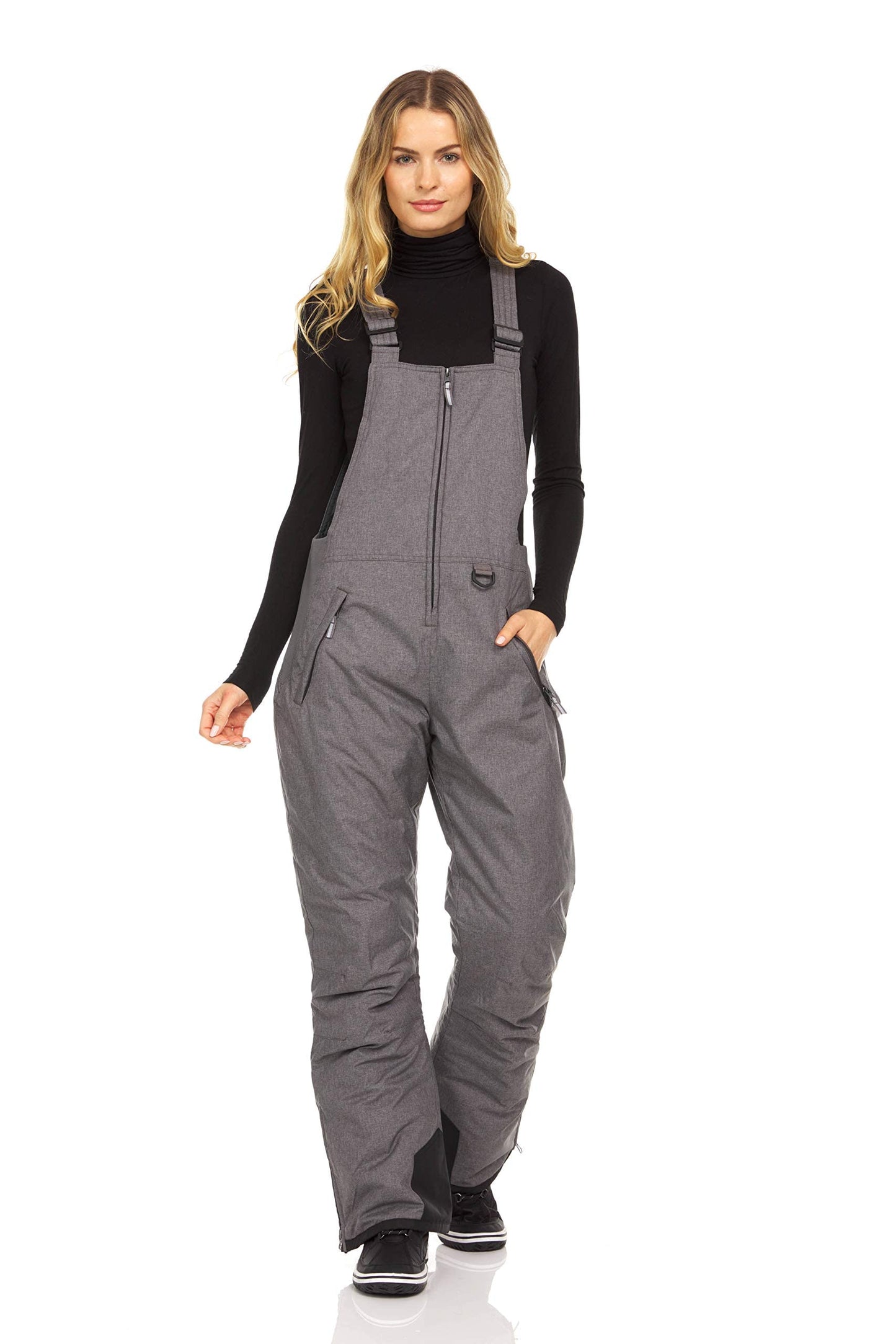 Arctic Quest Womens Ski Snow Bibs Pants Insulated Water Resistant Overalls Snowboarding Winter Waterproof Pants Women