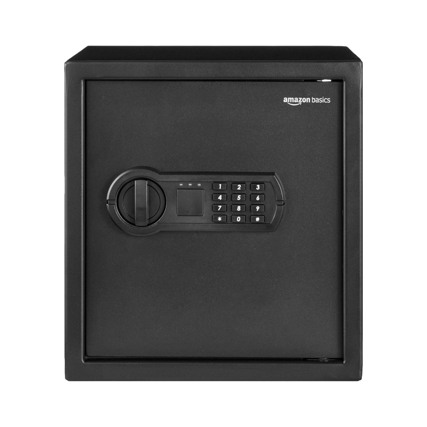 Amazon Basics Steel Home Security Safe with Electronic Keypad, Programmable Combination Lock for Documents, Jewelry, Valuables, Removable Shelf, 1.52 Cubic Feet, Black, 13.8"W x 13"D x 16.5"H