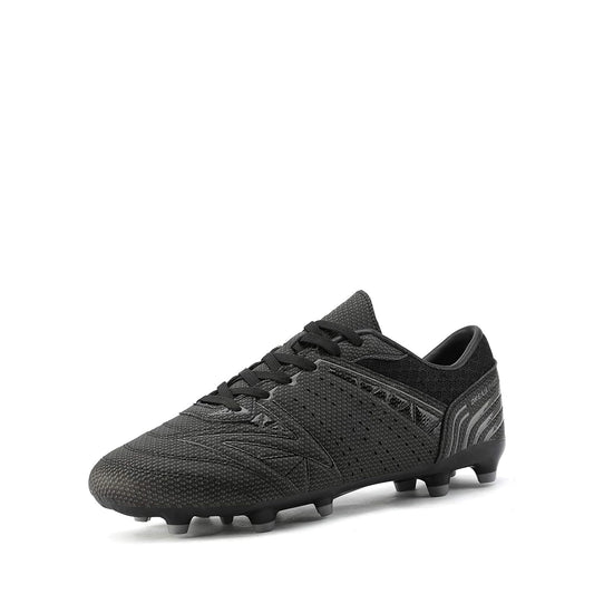 DREAM PAIRS Mens Sport Flexible Athletic Lace Up Light Weight Outdoor Cleats Football Soccer Shoes,Size 8.5,Black/Dark/Grey,160859-M